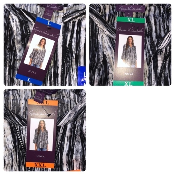 LAST ONE AVAILABLE!! - New Gloria Vanderbilt Ladies' Printed Blouse Top - Picture 4 of 10